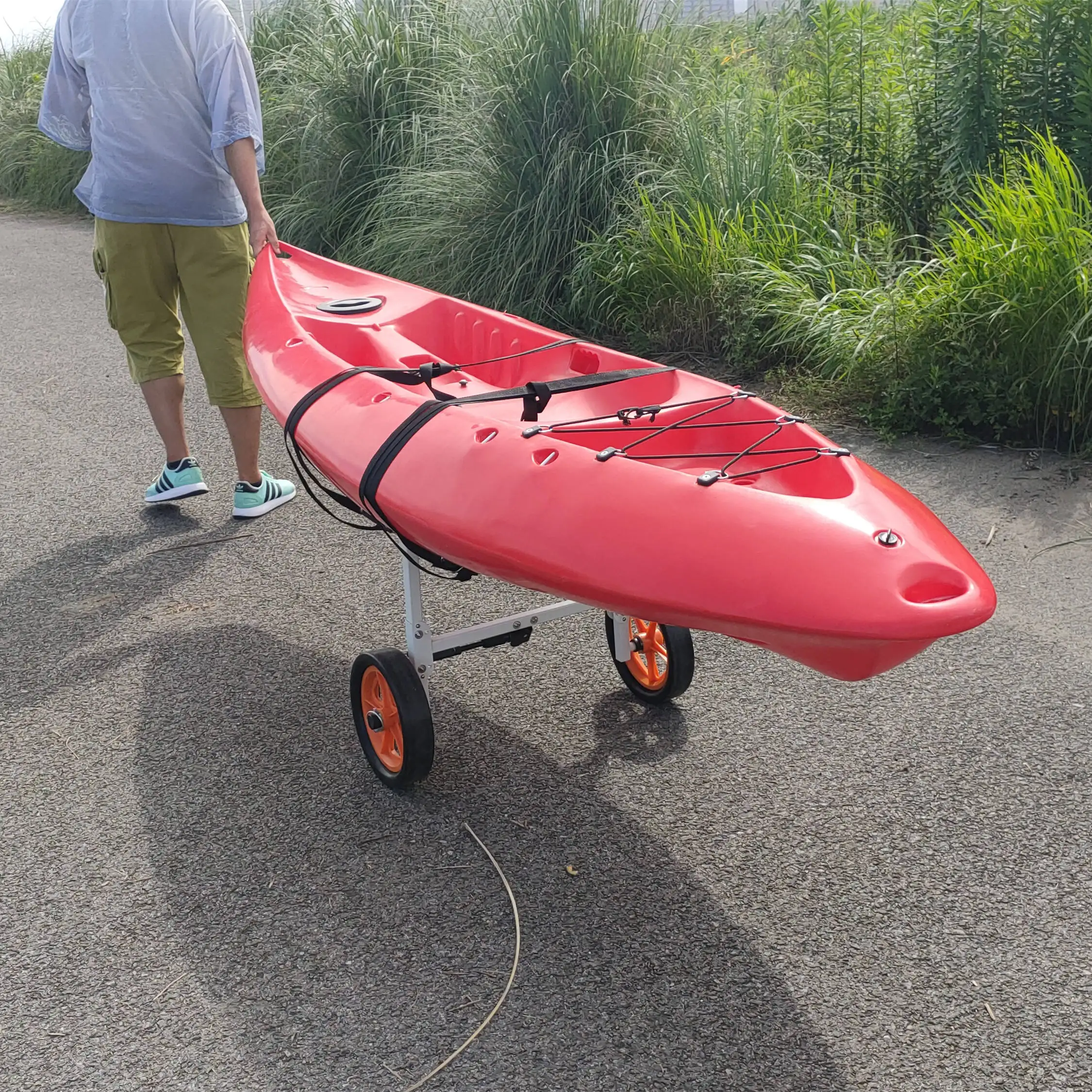 LULUSKY Best Canoe Dollies Kayak Carrier Anchor Transport Trolley Wheels Dolly Kayak Cart With Wheels