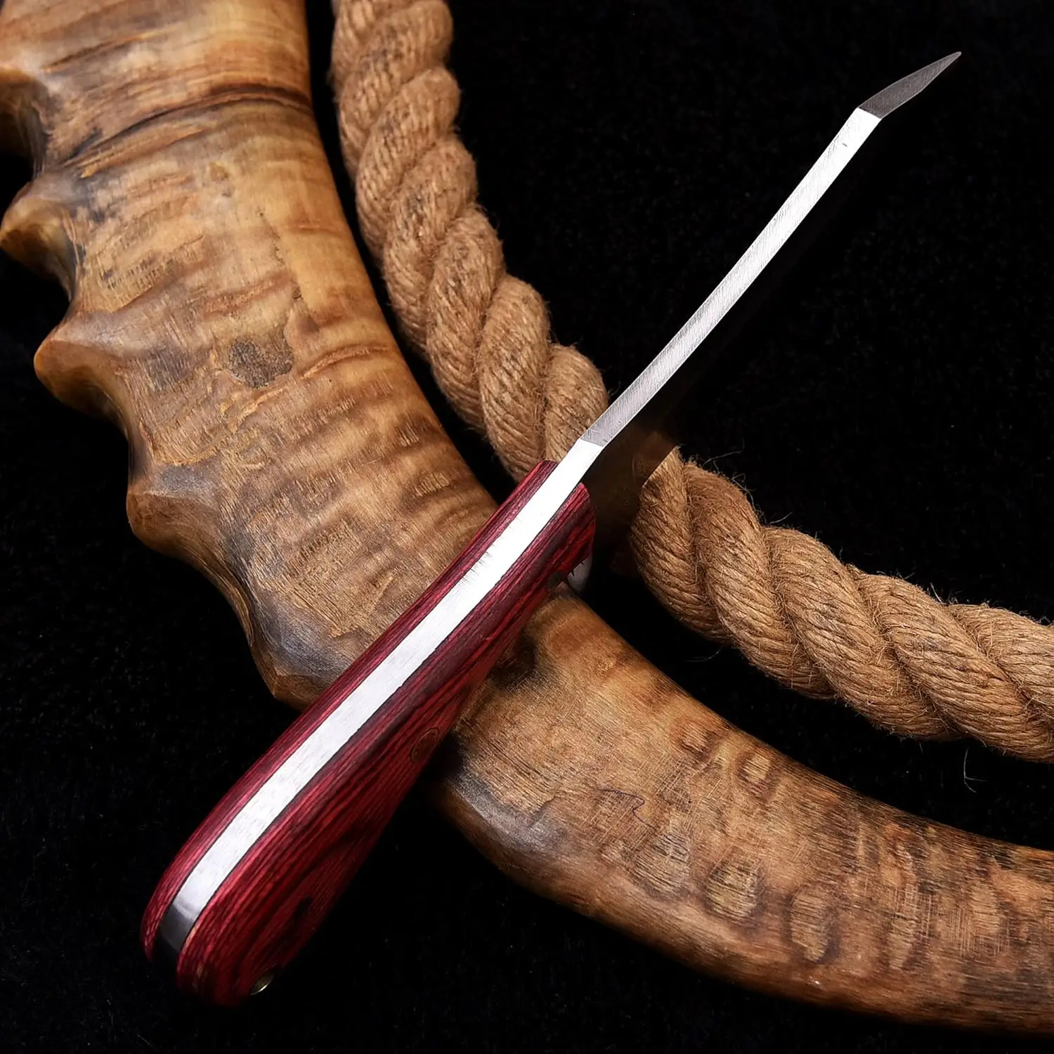 High Carbon Steel Bull Cutter Knife Handmade Butcher for Precision Cutting Sharp Edge With Leather Sheath Hot Sale