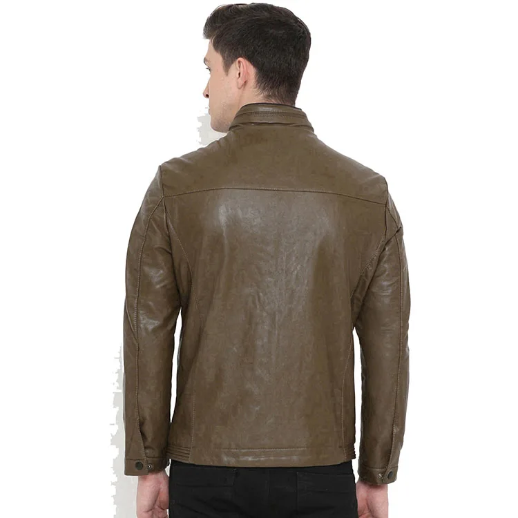 OEM Full Custom Made Leather Thickening Winter Coat Locomotive Motorcycle Black Brown Jacket For Men