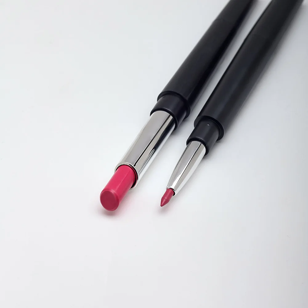 OEM 8 Colors Automatic Double Heads Waterproof Lipstick Not Discolor Lasting Non-stick Cup Matte Lipstick Pen Lip Liner