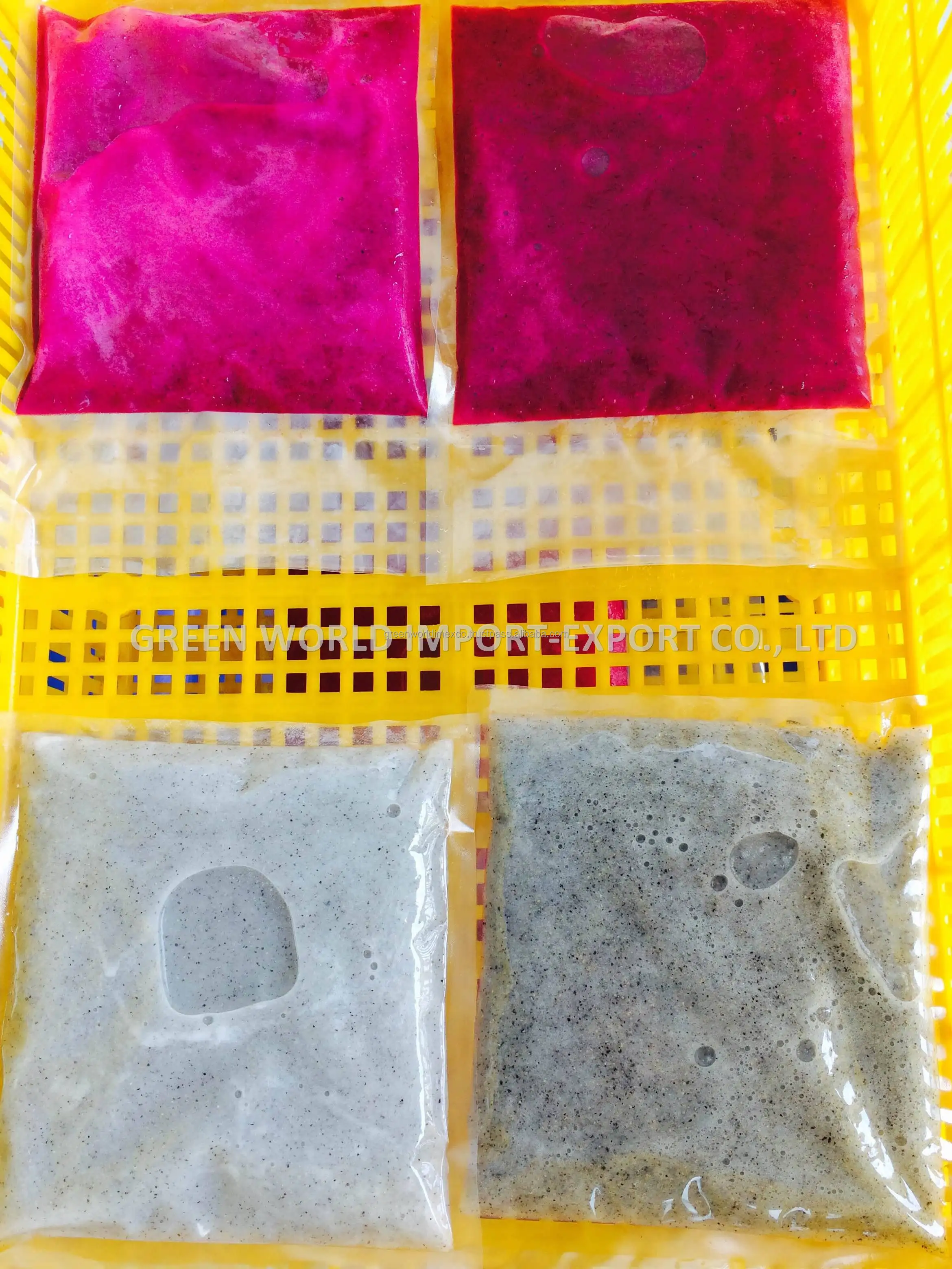 FROZEN DRAGON FRUIT PUREE FROM VIETNAM - BEST PRICE AND HIGH QUALITY PITAYA FROM VIETNAM - TROPICAL FRUITS