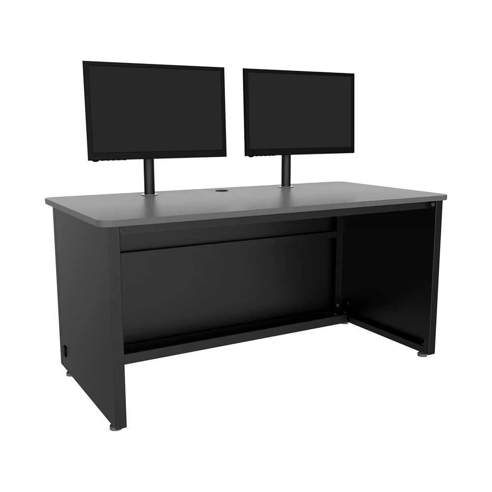VersaDesk Enclosed Classroom Desk Black/Grey