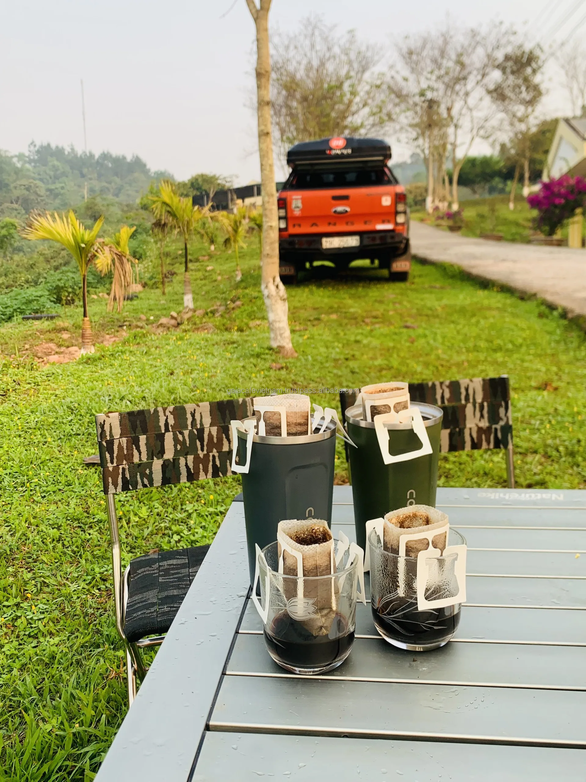 Ground Coffee Drip Bag Ready to Brew Pour Over Slow Drip Coffee Paper Filters with Hanging Ears  Blend Robusta Arabica Coffee