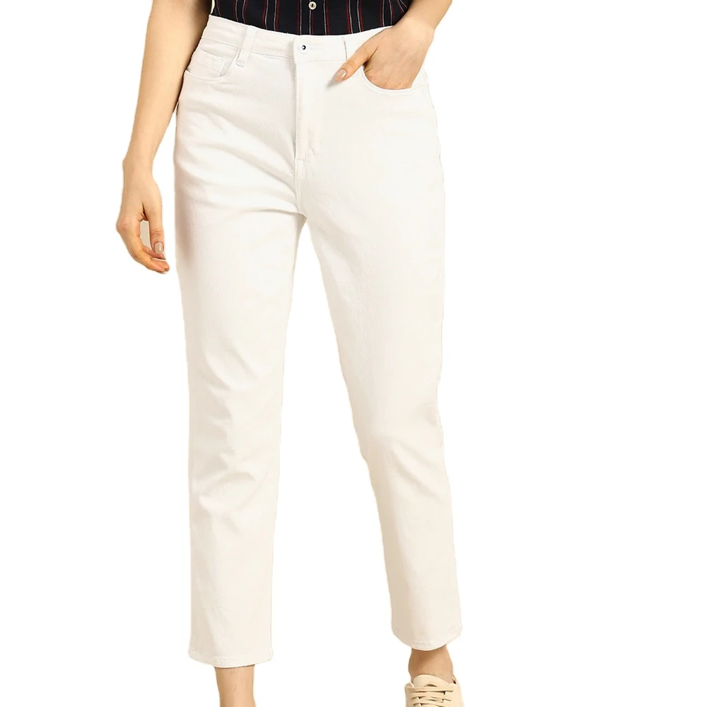 2024 New Arrival Women Denim Jeans Flare Bell Bottom Casual Jeans Women New Fashion White Denim Jeans for Women