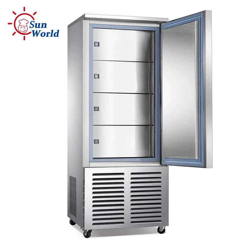 15 Trays High Capacity Commercial Trays Meat Fridge Frozen Blast Chiller Freezer Shock Freezer for Fish