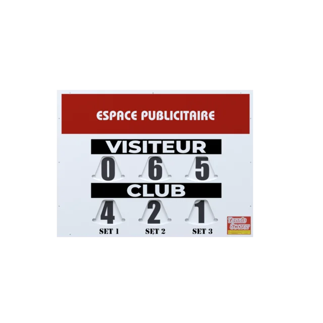 Compact 80 x 60 cm PVC Manual Scoreboard Unperishable All-Weather Indoor/Outdoor Sports Tennis Padel Basketball Handball Product