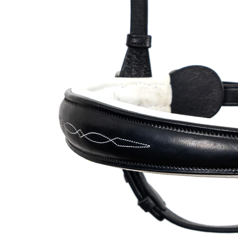 Wholesale High Comfort Fancy Stitched Leather English Bridle with Reins Western Style Horse Halter and Rope Accessory