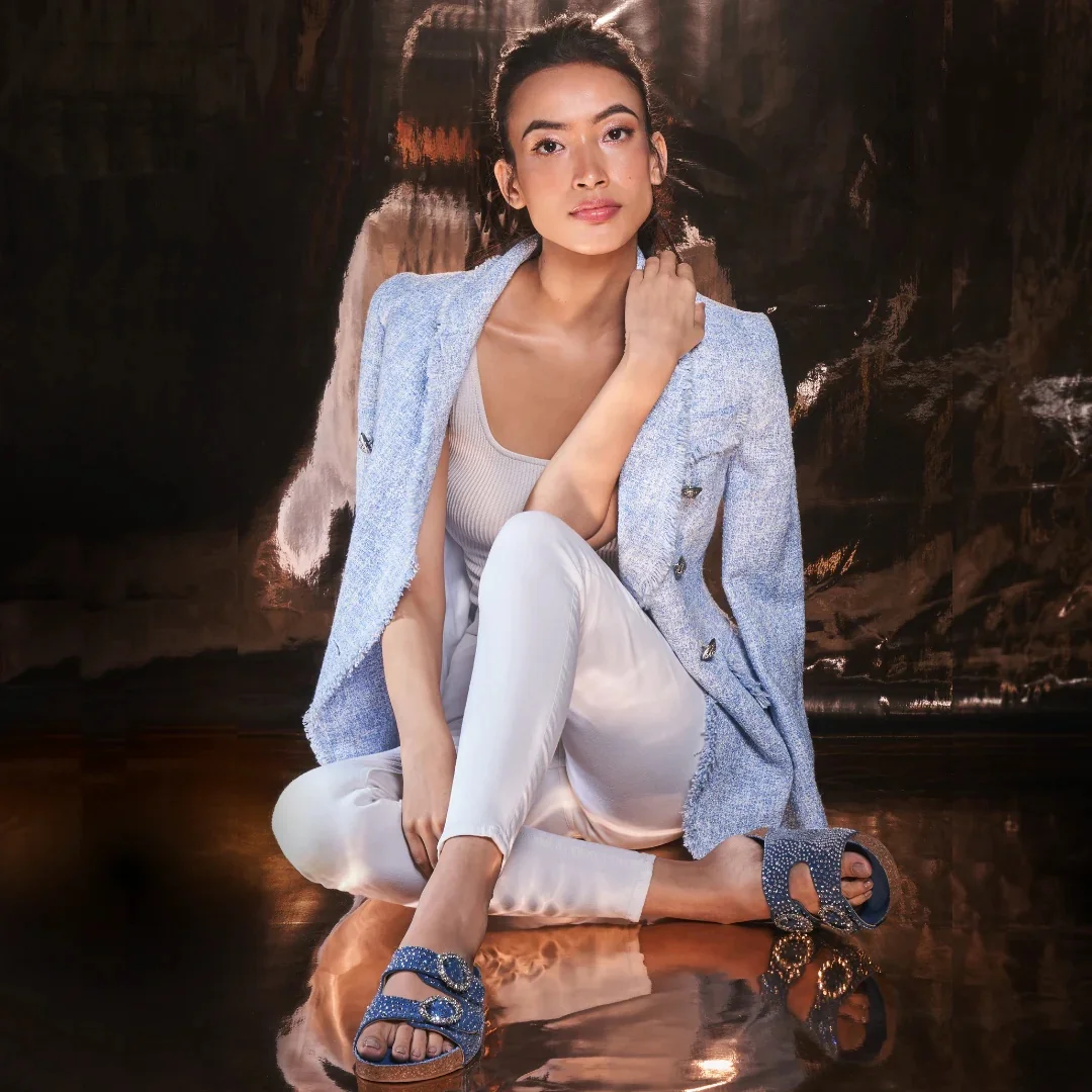 New style summer sexy party luxury toe sandals women flats ladies slip on shoes