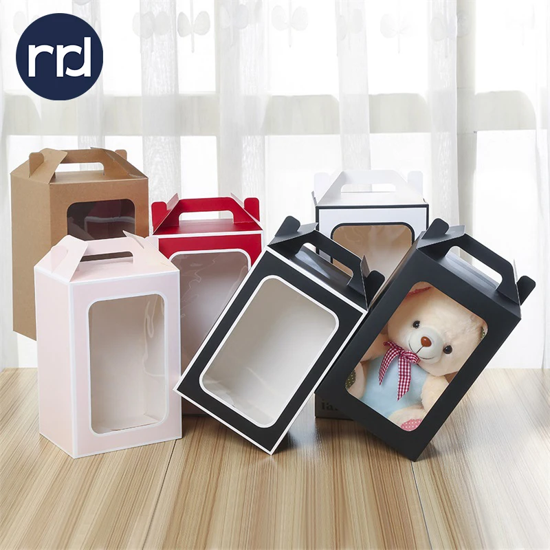 RR Donnelley OEM Manufacturer Mailing Box Beauty Pink Kraft Paper Candy Flower Gift Luxury Handbag Packing Shipping Window Box