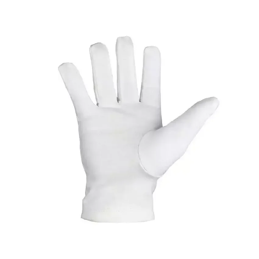 Masonic Regalia Embroidered logo Comfortable Soft Hand Glove Cotton AND Leather Gloves from Pakistan