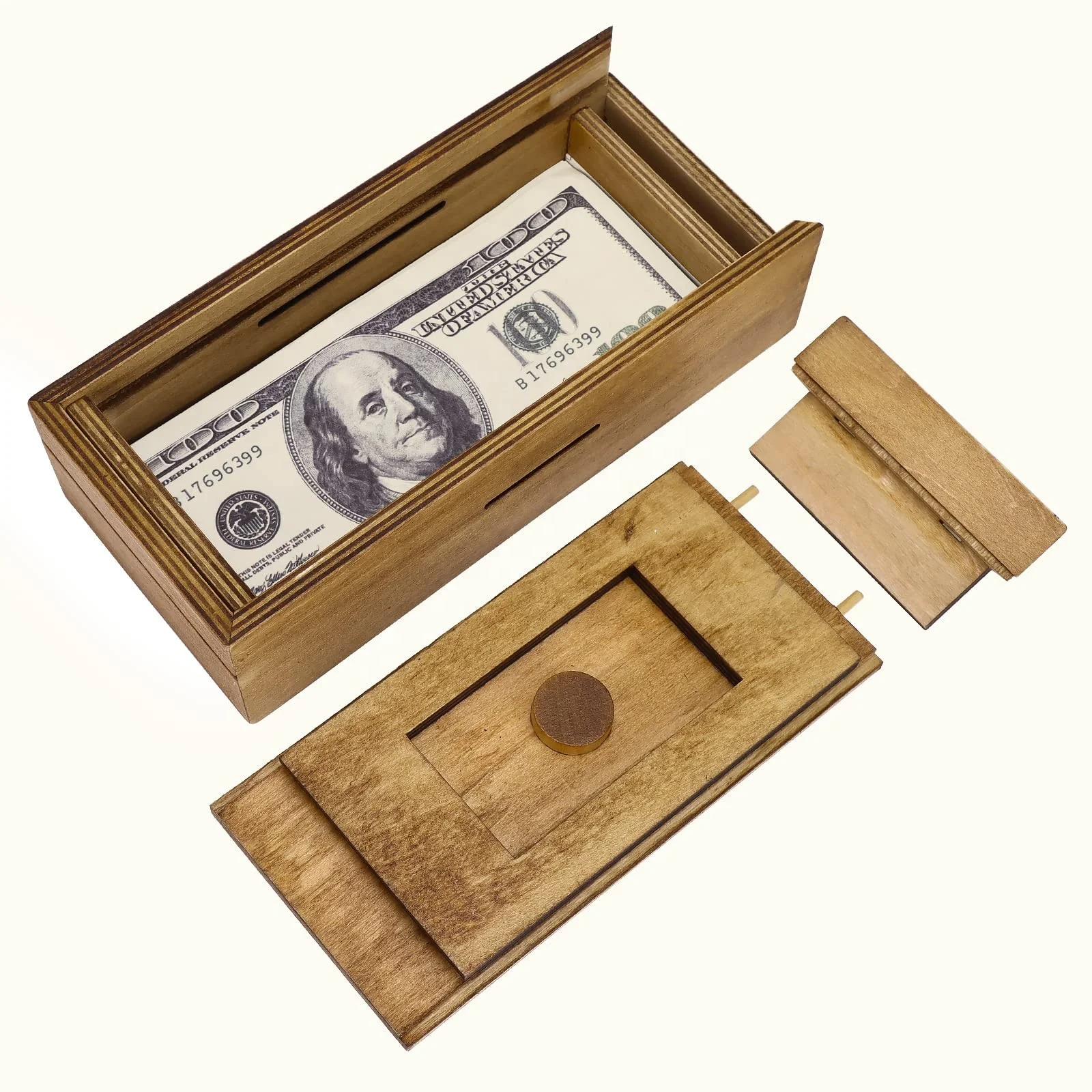 Wholesale new creative high quality wooden adult piggy bank A fun wooden storage box for home use custom piggy banks
