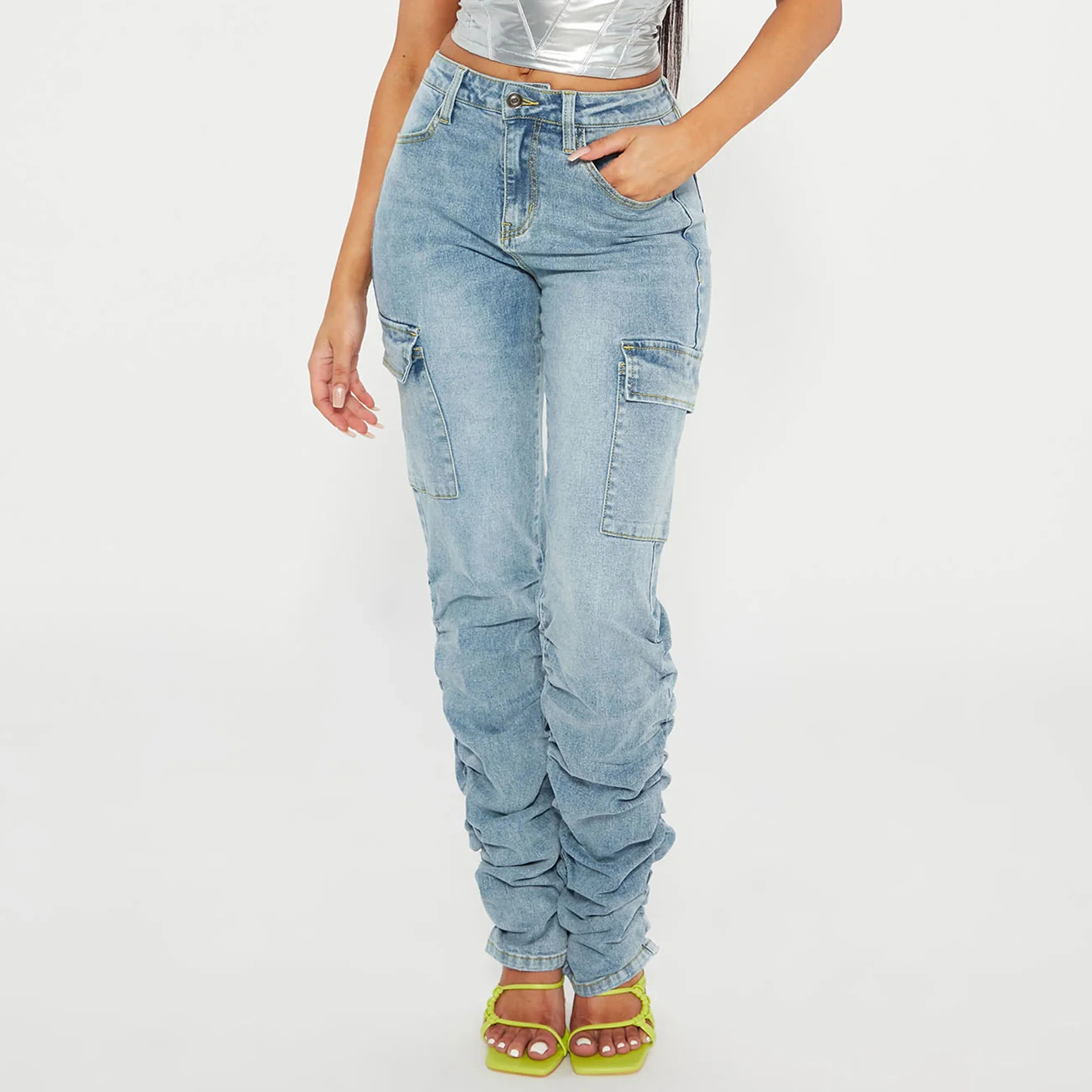 High Quality Low Price Women High Waist Sexy Stretchy Ladies Cotton Jeans Skinny Leggings Denim Jeans For Girls