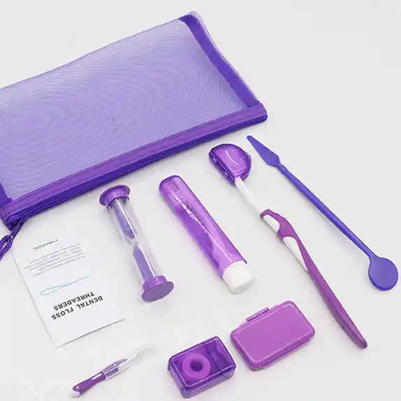 Dental Portable Orthodontic Care Dental Tooth Brush Ortho Kit With 8 Kit