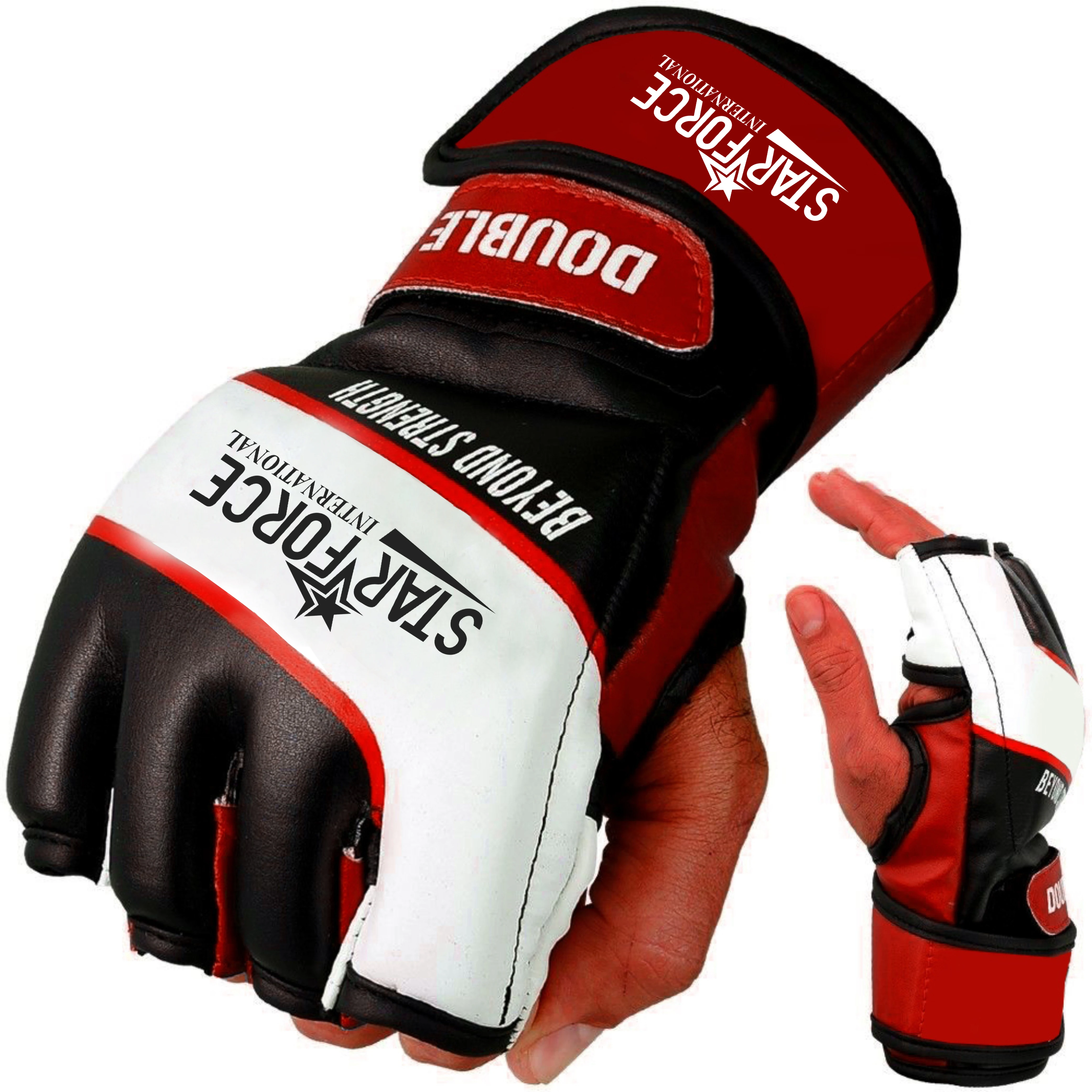 Custom Logo High Quality Latex Foam Professional MMA Ufc Half Finger Punching Boxing Gloves