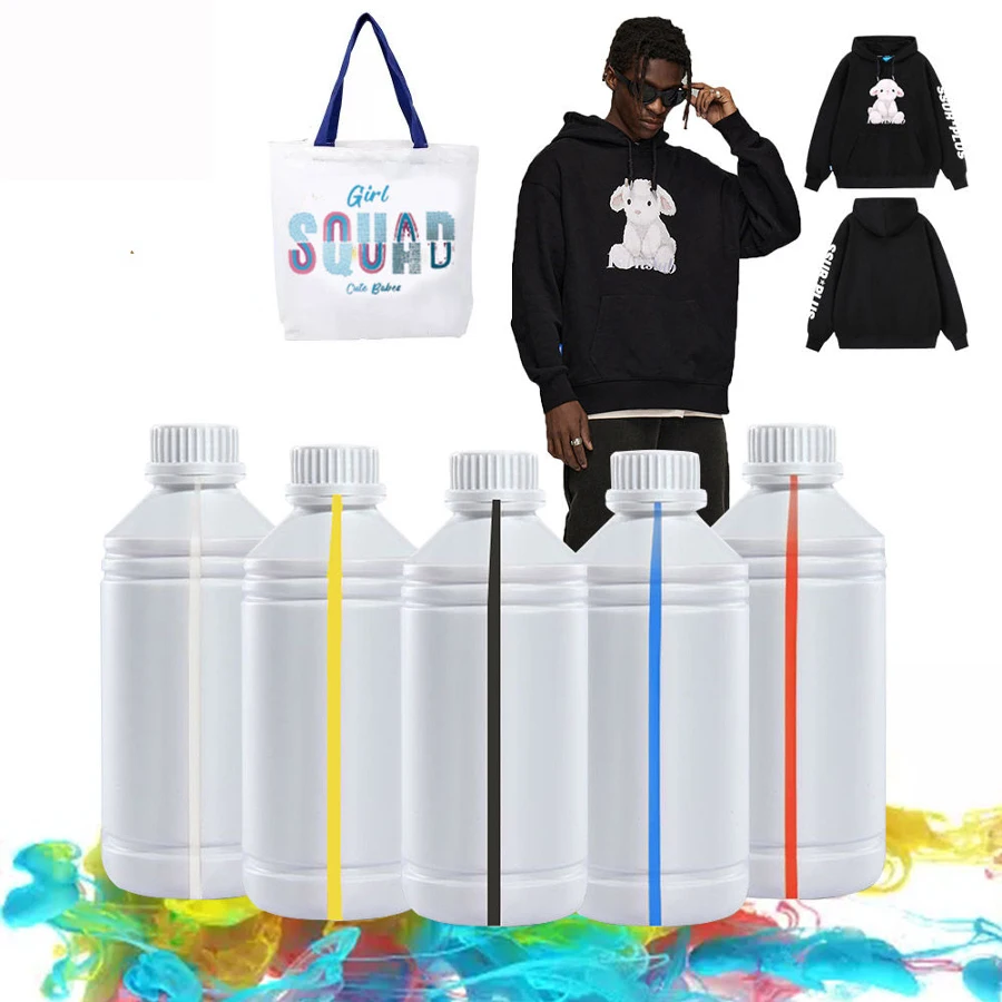 Offset CMYK dtg  Inkjet Printer with DTF Film Sublim Inks 1000ml Pigment Ink Bottles for Digital Dye Sublimation ink