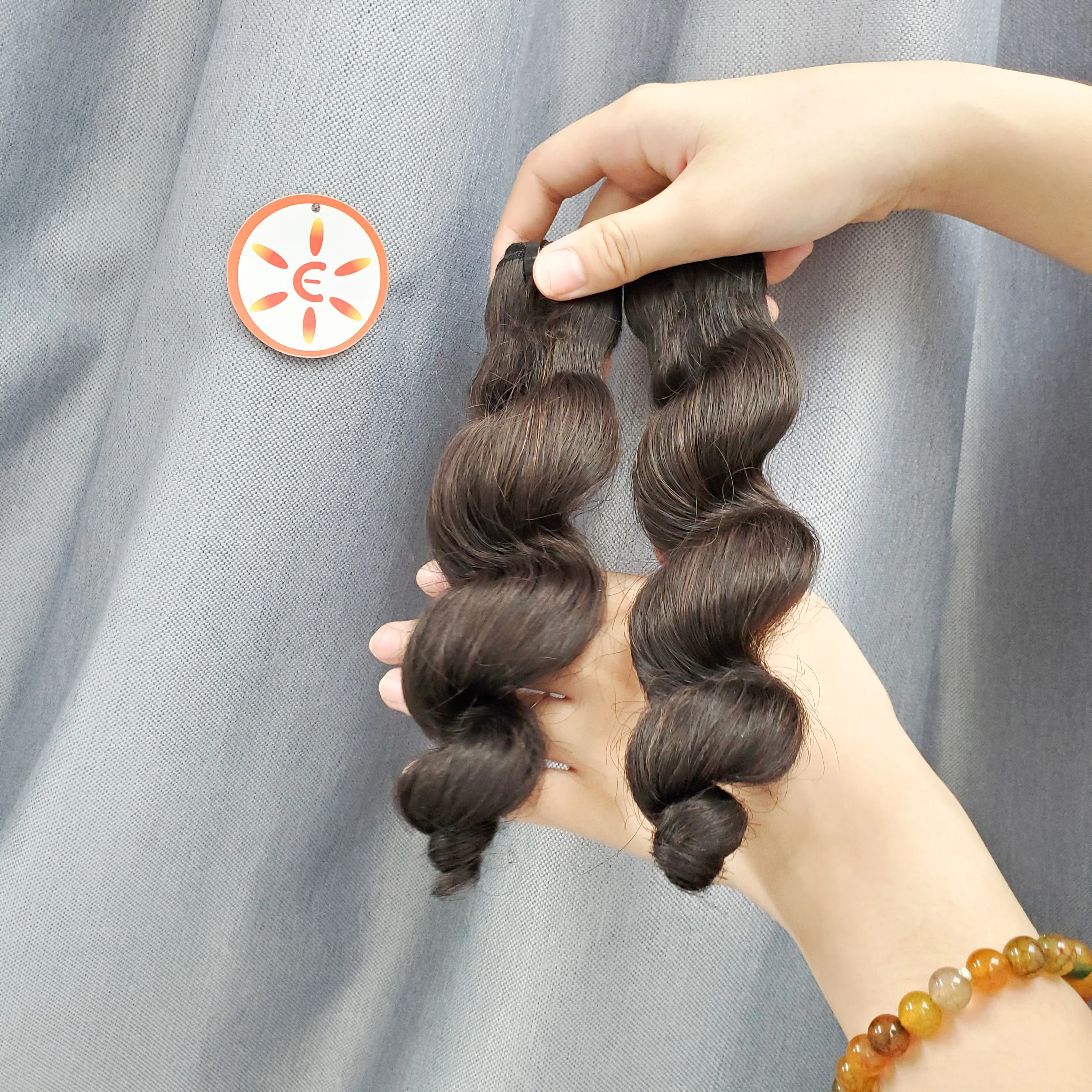 E-HAIR VIETNAM | human hair hand tied weft hair extension wholesale Russian Super Double Drawn Seamless  PU Hair weft