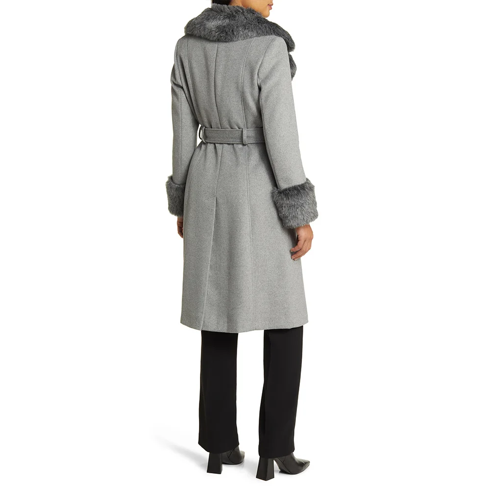 2024 Fall Winter New Solid Single-Breasted Paneled Hem Split Long-Sleeved Women Jacket Lady Coat With Quality