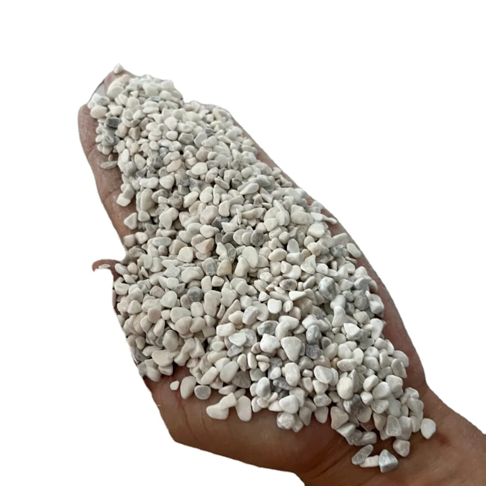 milky ivory white tumbled pebble stone gravel rocks