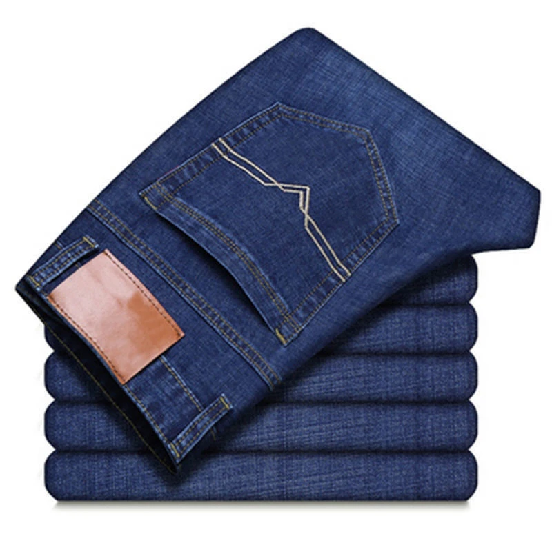 Breathable Denim Pants Men Straight Jeans Stylish Denim Jeans Men Street Wear  Fitting Washed Slim Fit Stretch Pant oem service