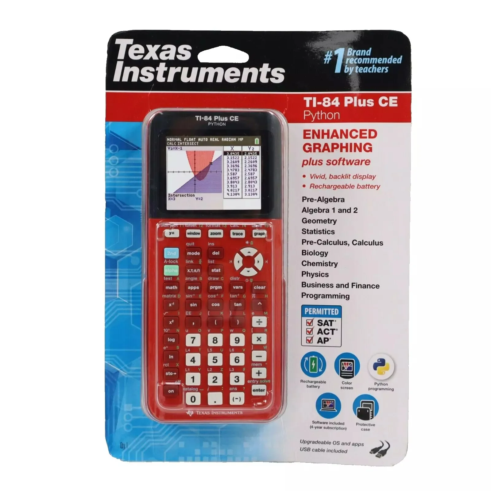 Hot Selling New Texas Instruments TI-84 Plus CE Colors Graphings Calculator With Complete Accessories