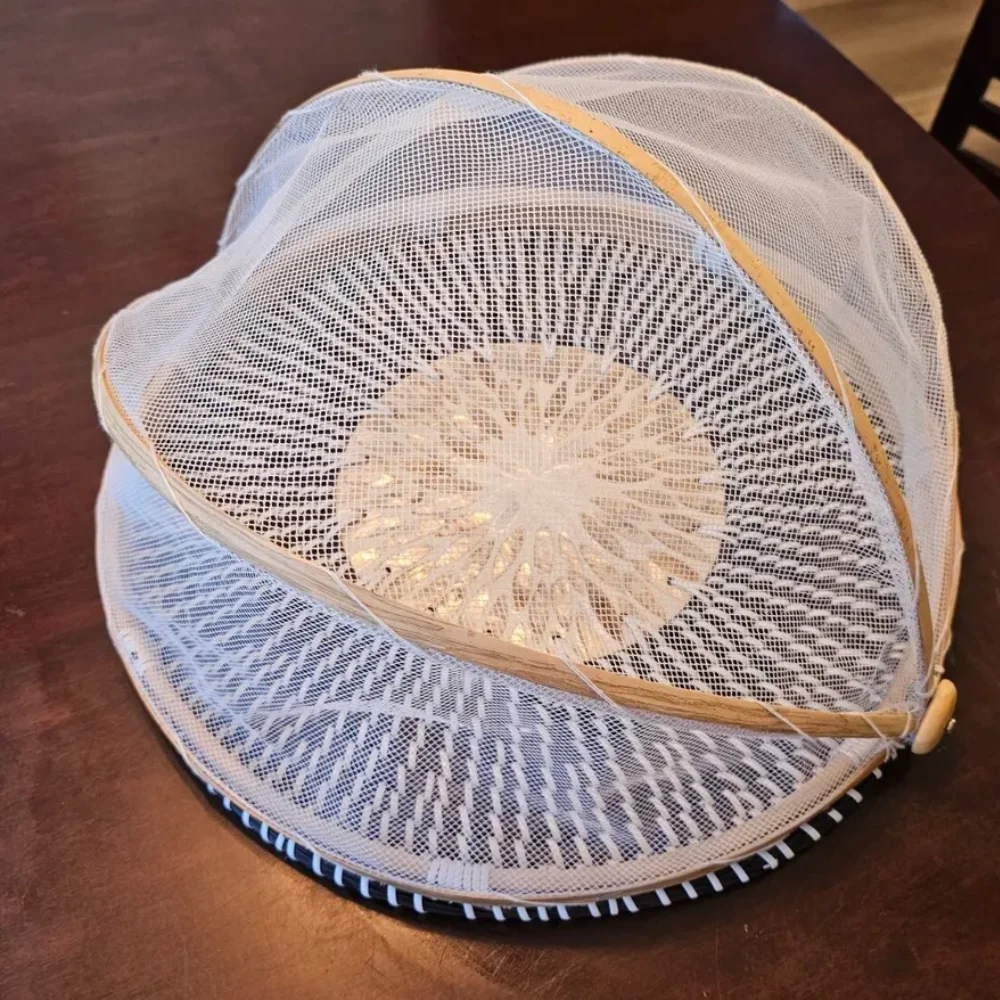 Best selling seagrass and bamboo food cover MOP inlay base woven tray anti bug kitchen wares wholesale from Vietnam