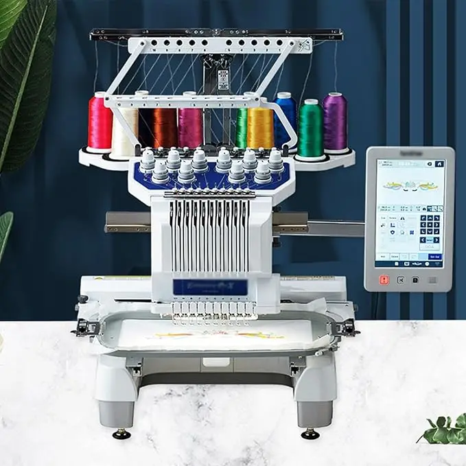For sales 10 Needles Clothing+hat Embroidery Embroidery Machine,WiFi Automatic Pattern Machine with 4 Types Embroidery Frames