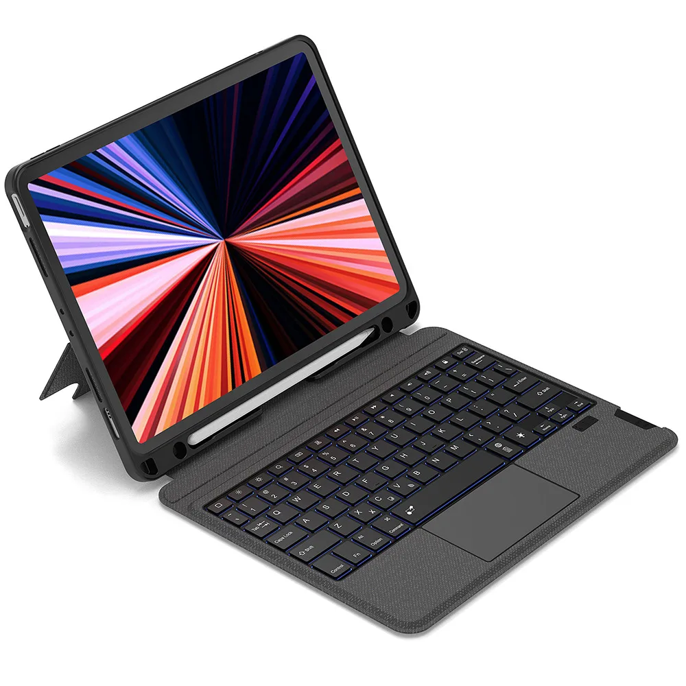 Trackpad keyboard leather case with pencil slot touchpad keyboard case cover for ipad air 4 2020 10.9 inch 10.2 10.5 Pro 11inch