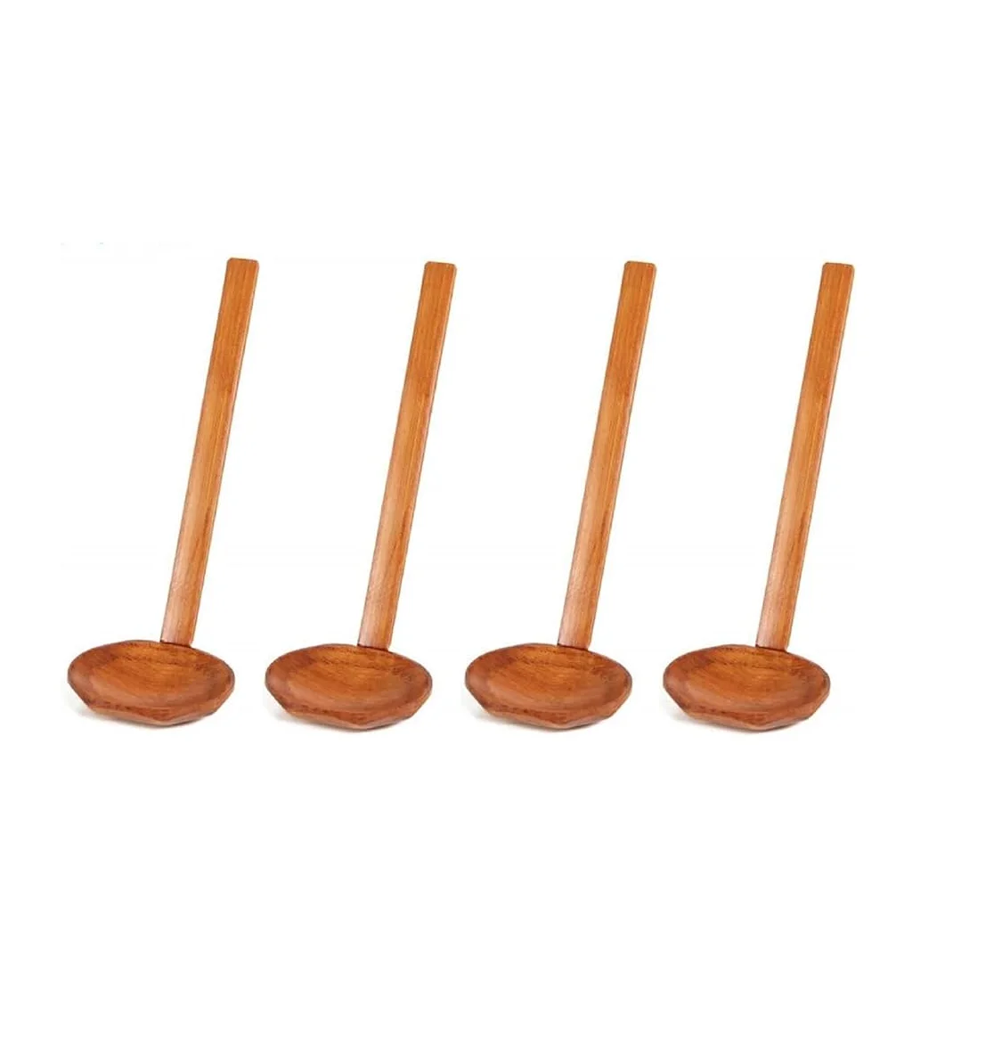 Utensil Wooden soup spoon Handle Heat Rice Soup Ladle Serving Spoon for round shape and 3 pack hot selling