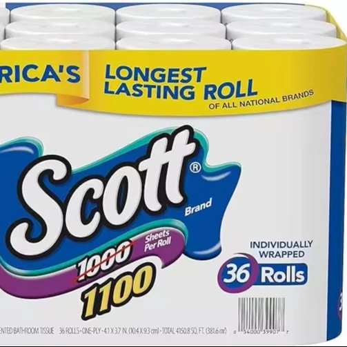 Туалетная бумага Scott 1000 Sheetsper в рулоне (36 штук) синий