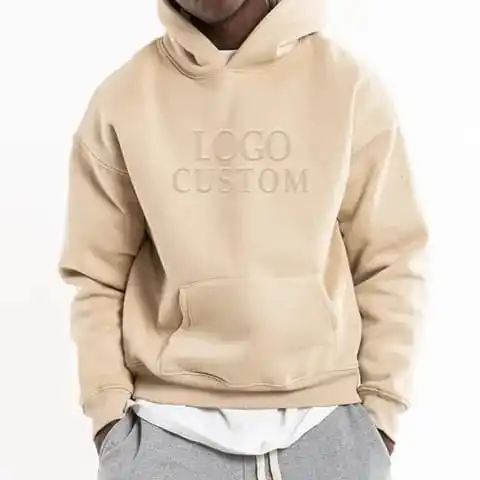 High Quality Cotton French Terry Oversize Hoodie Thick Fleece Drop Shoulder Plain Blank Custom Men Hoodies