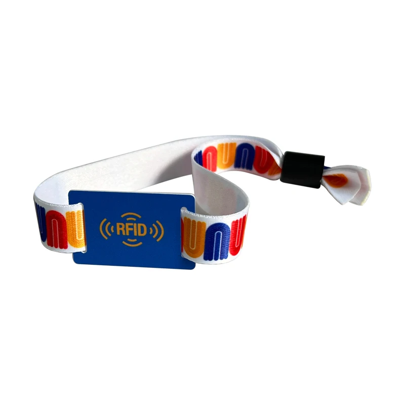 New Style Customized NFC Fabric Bracelet 13.56MHz RFID Wristband for Sport / Event
