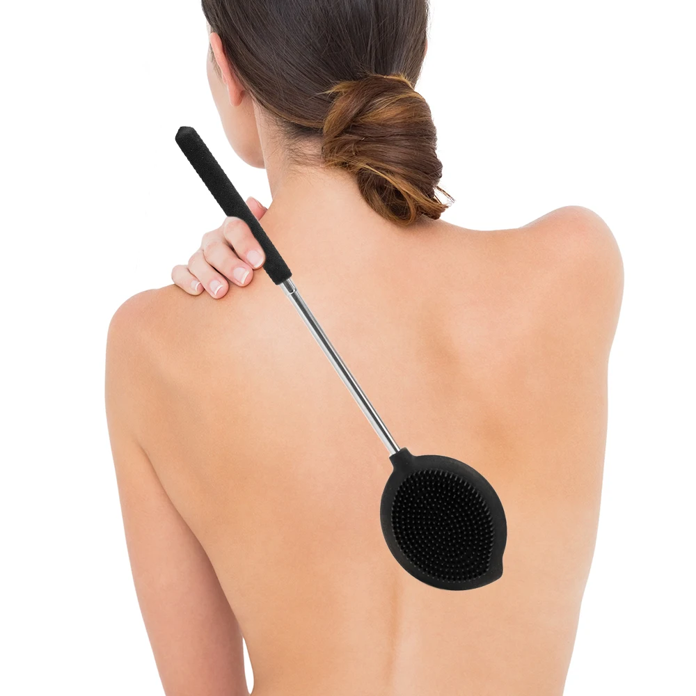 Portable stainless steel hand massage tool Telescopic Back Scratcher silicone body massager Back scratcher extendable for men