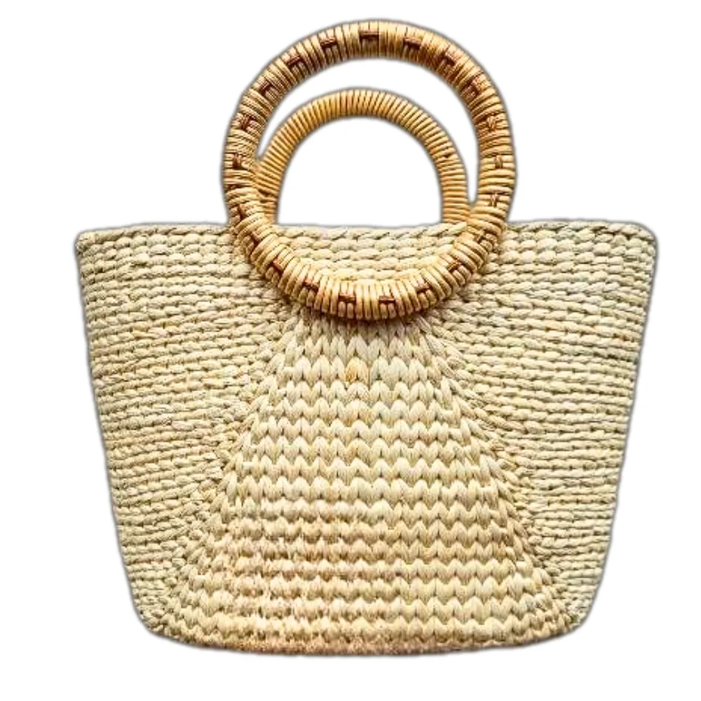 Manufacture Wholesale Woven Handicraft Water Hyacinth Water Hyacinth Handmade Bag Vietnam for Women Hot Product Classic Rattan