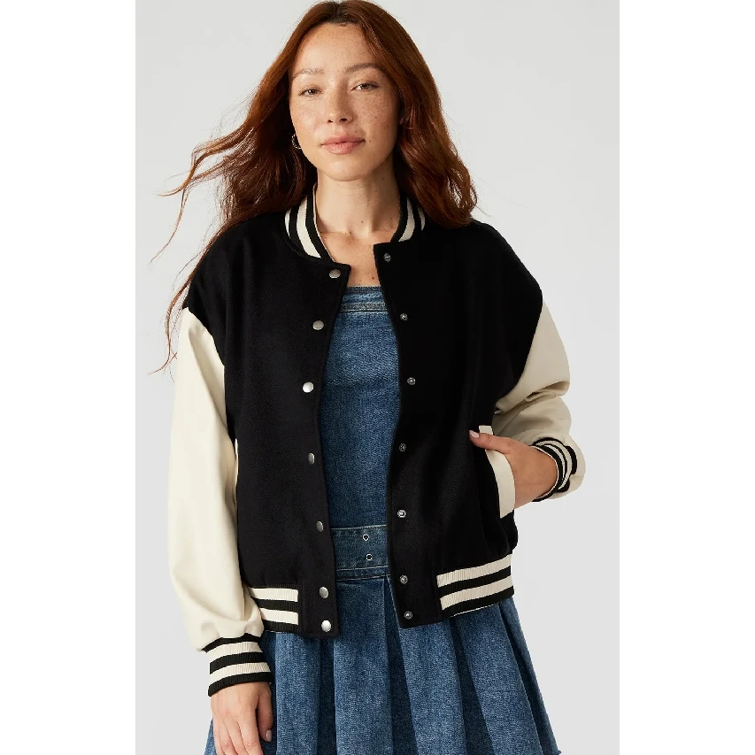 Wholesale Custom Logo Baseball Varsity Jacket Women High Quality Women Varsity Jacket Fall Varsity Jackets