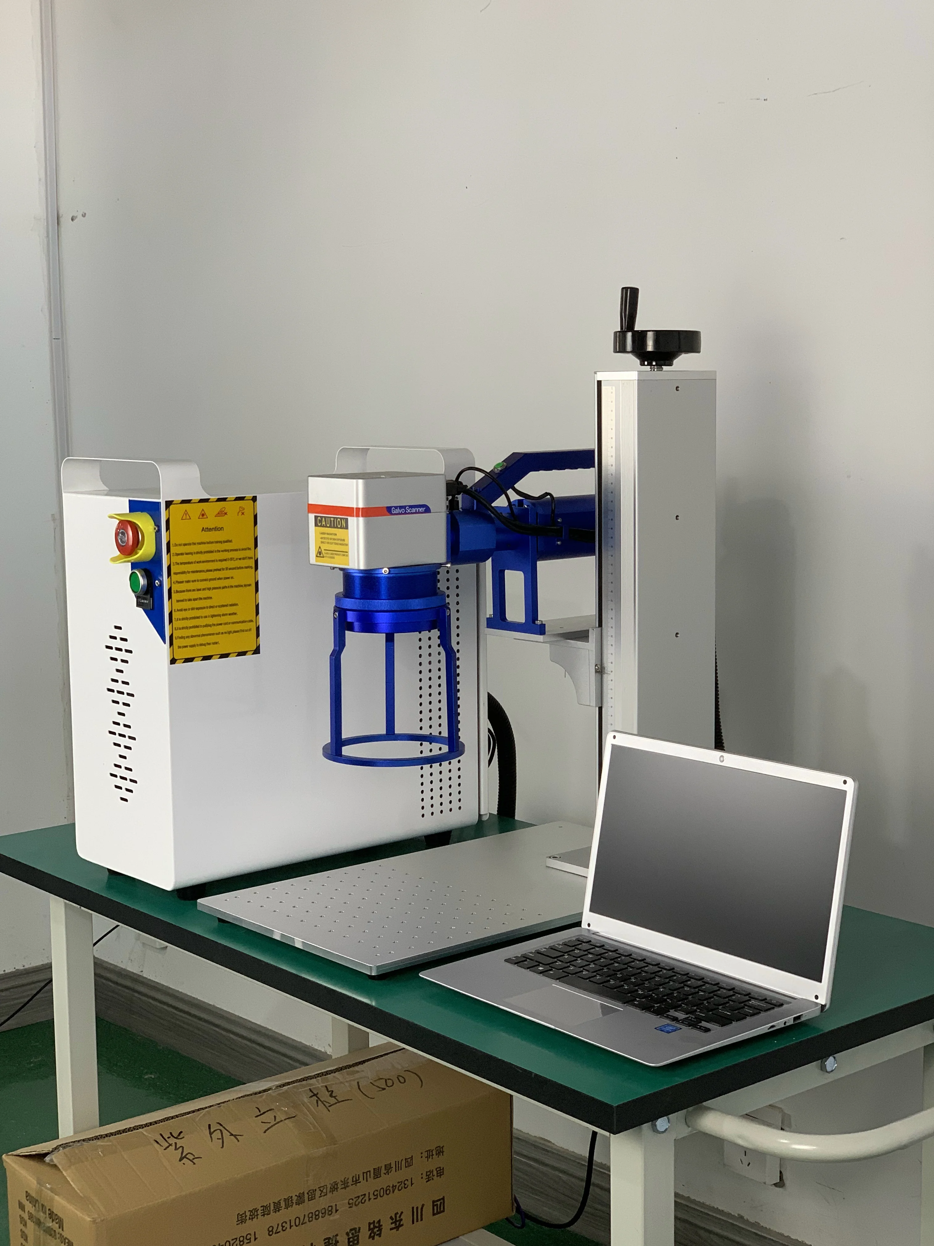 100 Watts Portable Desktop Metal SS Non-metal Plastic PVC Fiber Laser Marker Engraving Marking Machines Price