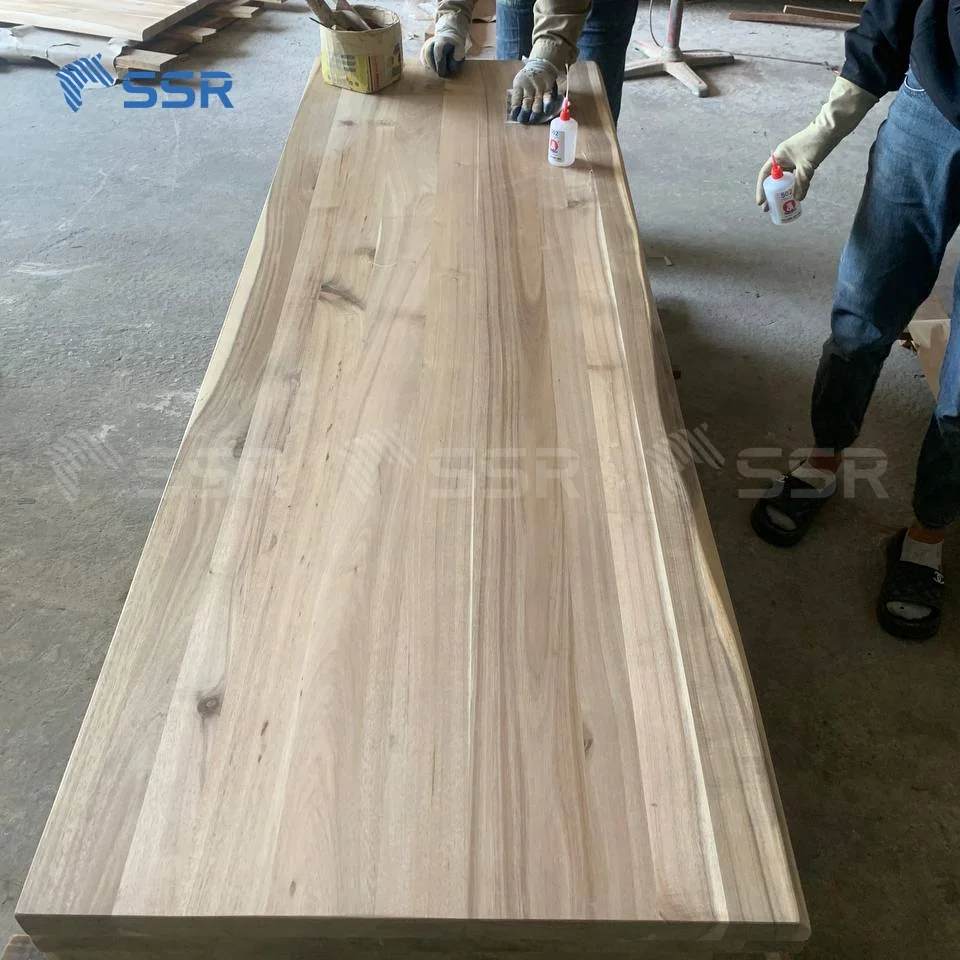 SSR VINA - Acacia деревянный край склеенный живой столешницы из массива дерева набор столешниц для ванной комнаты