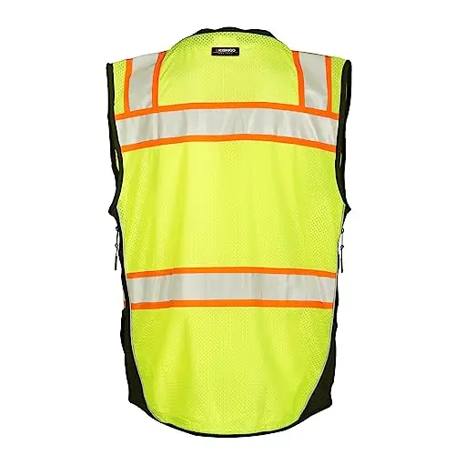 Our Premium Black Series Lime Black Colored Safety Vest Private Label Workwear Uniform with Good Quality Designed Help You Stand