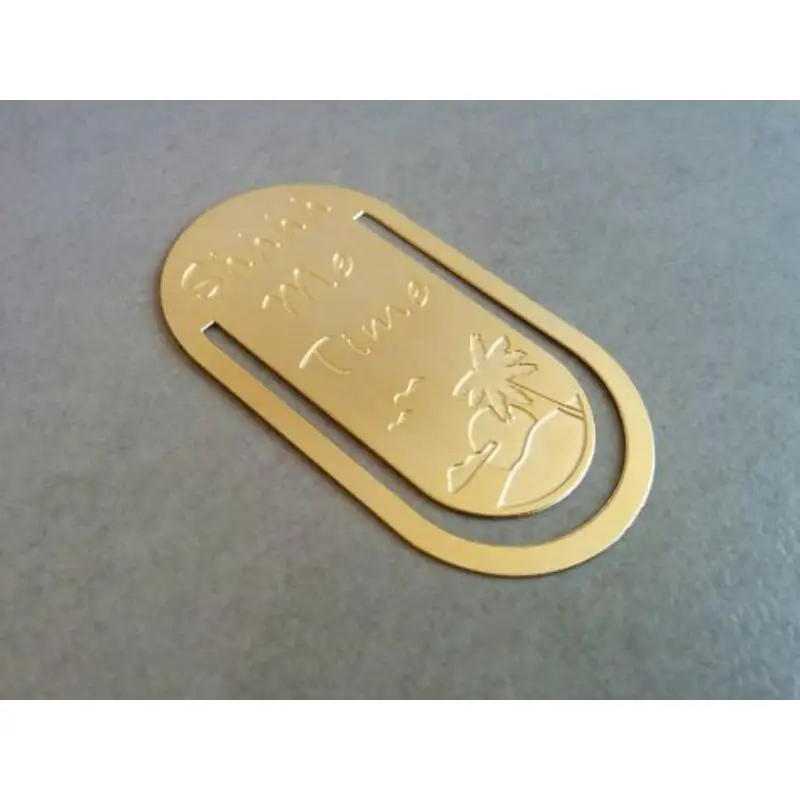 High-quality metal bookmarks for travel and adventure readers silver polished finished metal bookmarks