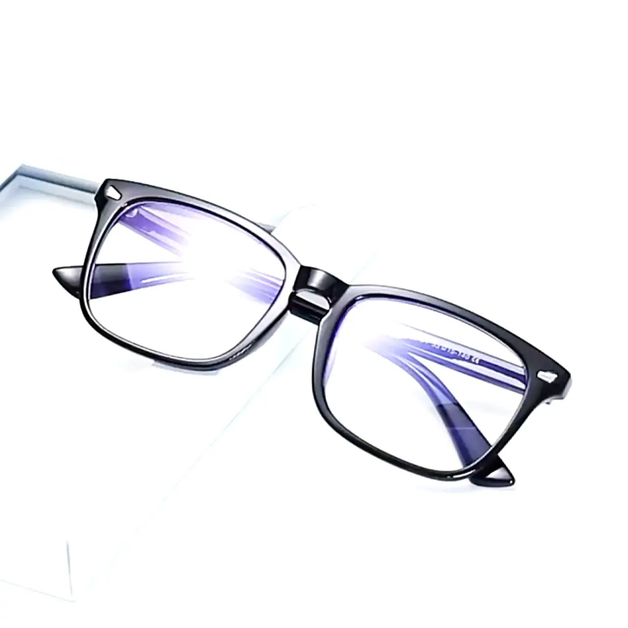 New design cheap eyewear big square frame computer anti blue light glasses