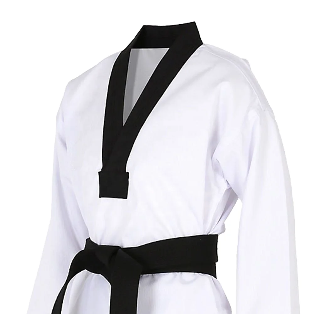 Custom Cotton/Polyester Taekwondo Uniform Sportswear with Custom Logo OEM Service Manufacturer of WTF Taekwondo Dobok