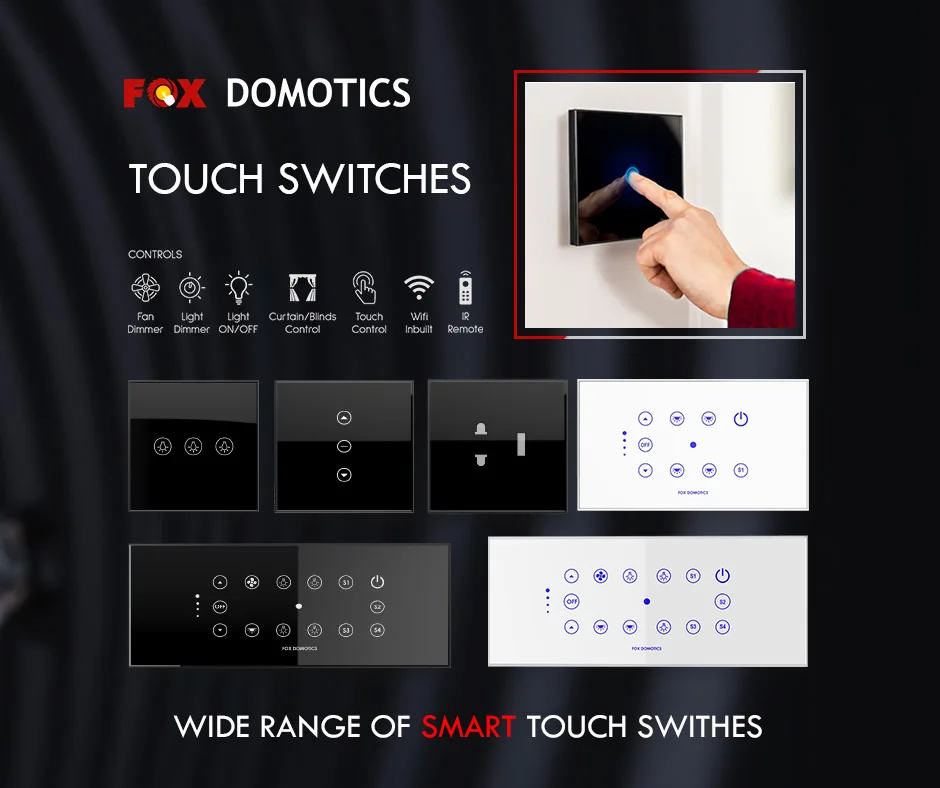 Attractive module manufacturer of Wifi smart wall touch switch control with voice control Alexa touch IR remote