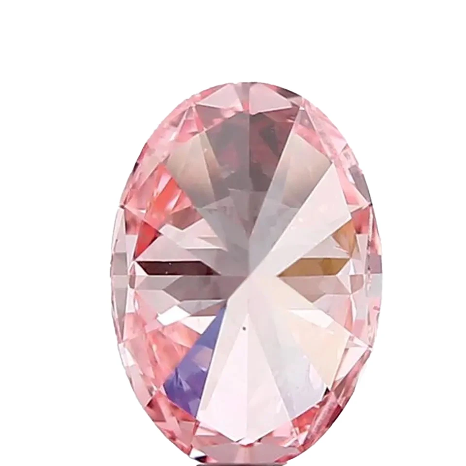 lab Grown CVD 1ct 2ct Oval Brilliant Cut Intense Pink Diamond Price Per Carat For Jewelry Making.