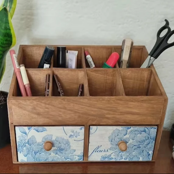Buy Trending Wooden Makeup Drawer Organizer For Table Top Amazon Top selling wooden cosmetic drawer