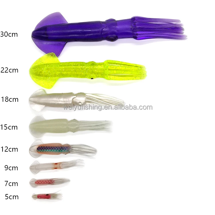 OEM 15cm soft plastic rubber squids wholesale trolling fishing lures tuna marlin PVC fishing tackle