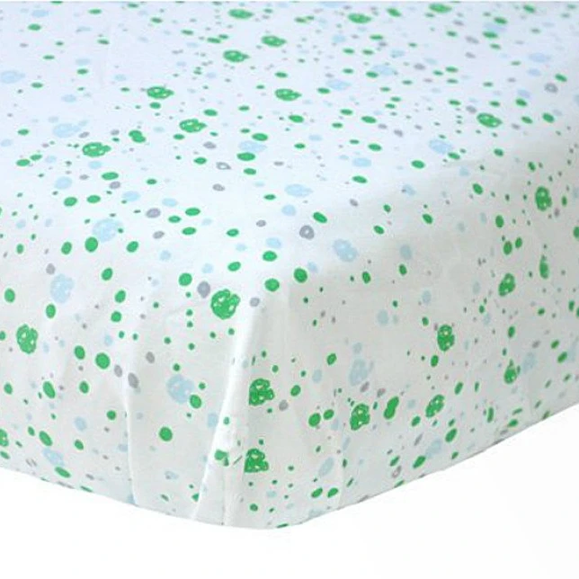 High Quality Organic 100% Cotton Wholesale Factories Baby Bedding Sets Dot Pattern Hot Sale Crib Handmade Infants Crib Sheets