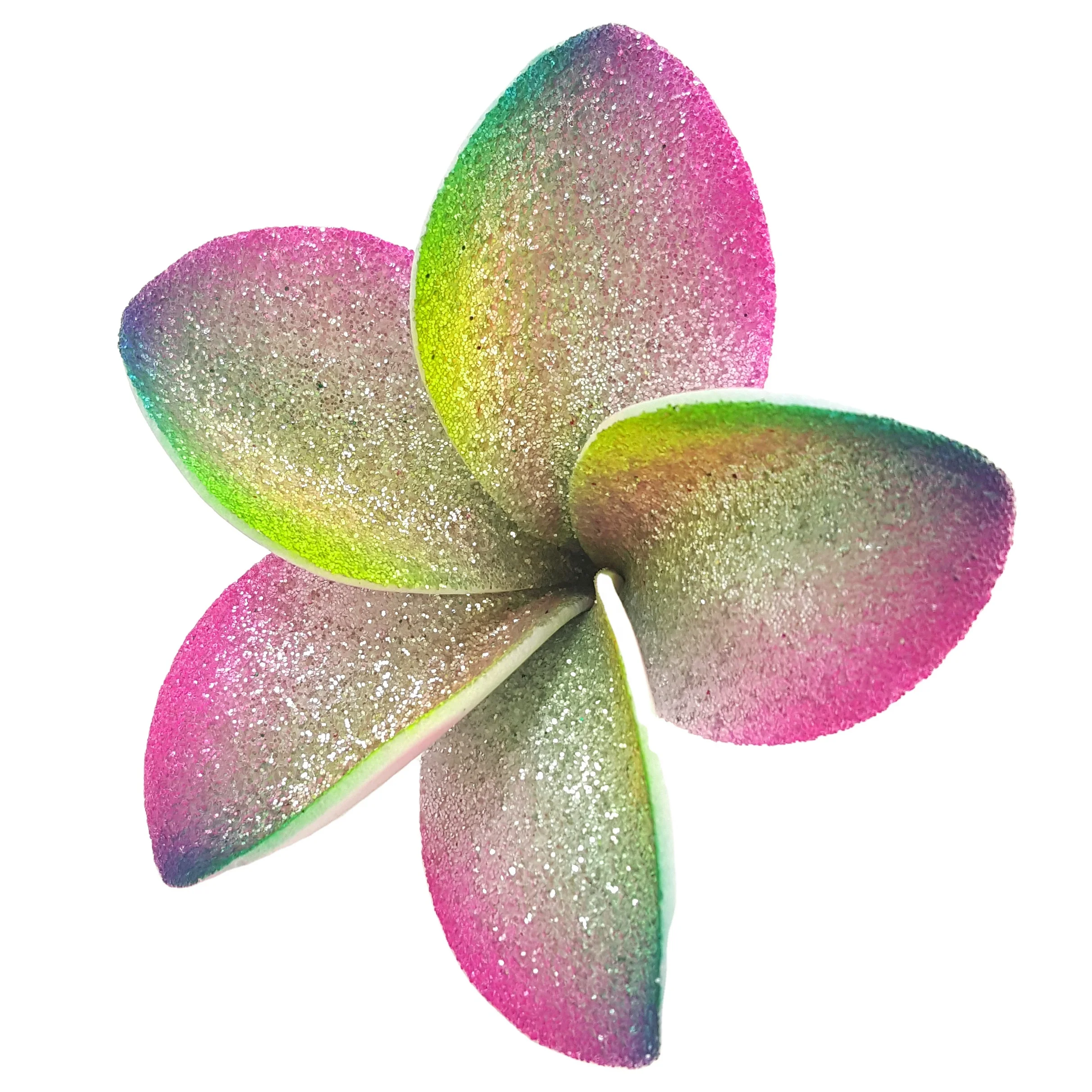 Handmade Handcraft Best Seller Selling  High Grade EVA foam hawaiian plumeria frangipani flower with special brush pattern print