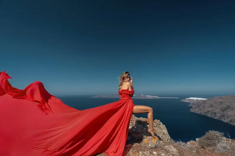 Stunning Off Shoulder Flying Dress Perfect for Photoshoots Weddings Engagements Birthdays and Maternity Elegant Flowy