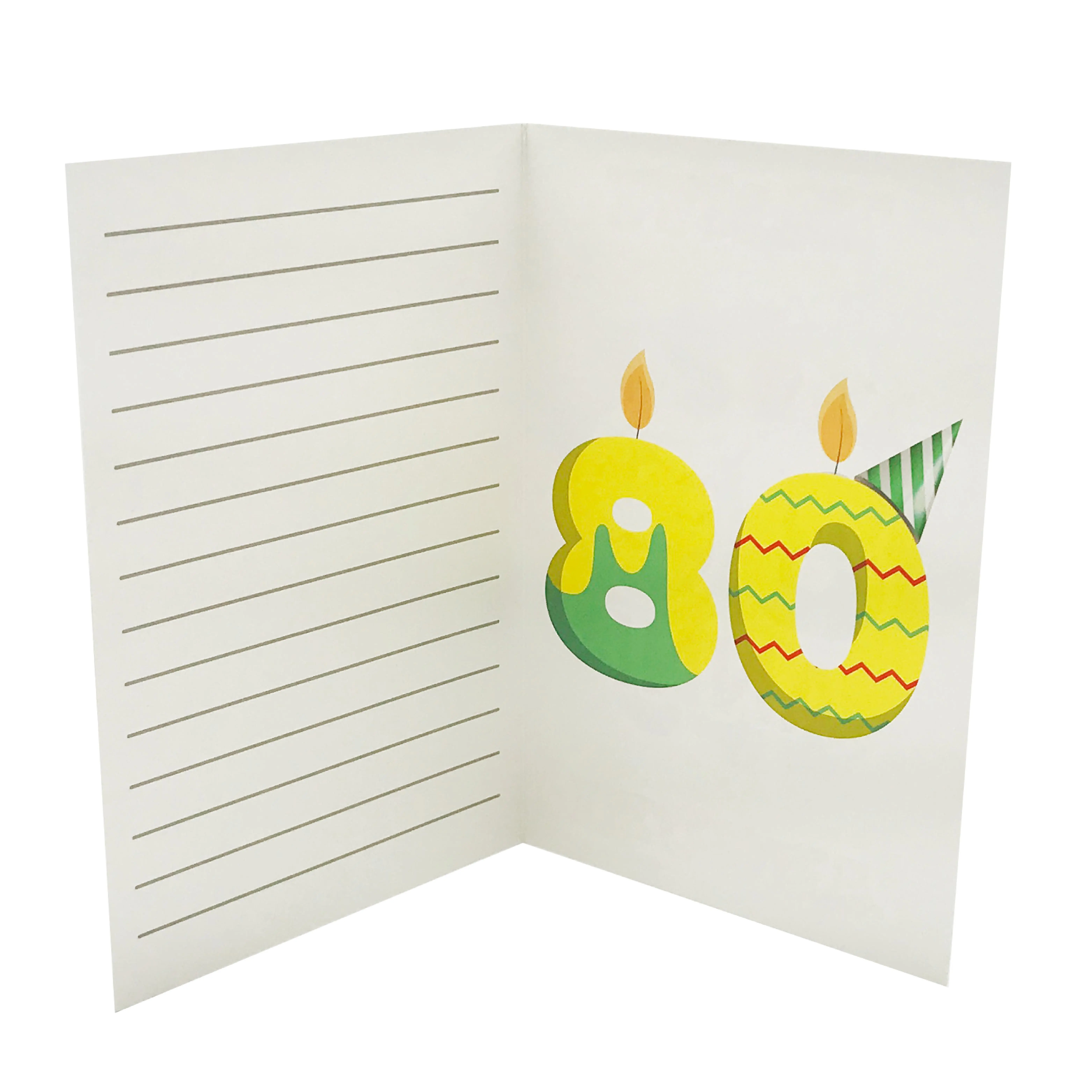 Popup Card Italian Design  Greeting Cards  for the 80th birthday