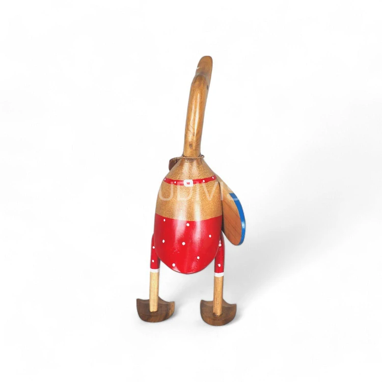 wholesale surfer wooden duck painting for indoor or outdoor decoration , hand painting bamboo root duck home decoration and gift