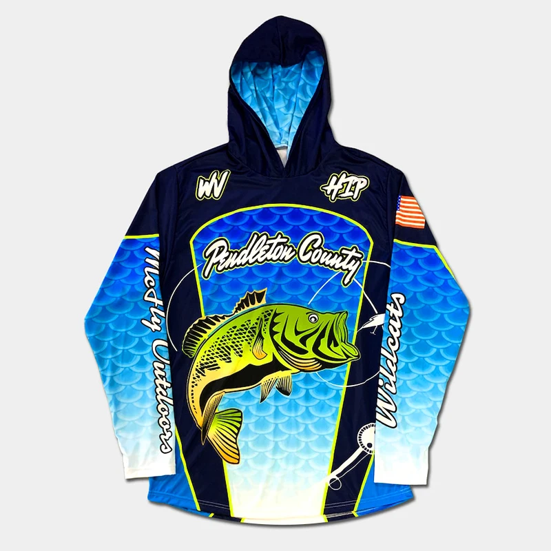 UPF approved Best quality Custom designs Long Sleeve Hooded boating jersey and fishing Tournament shirt
